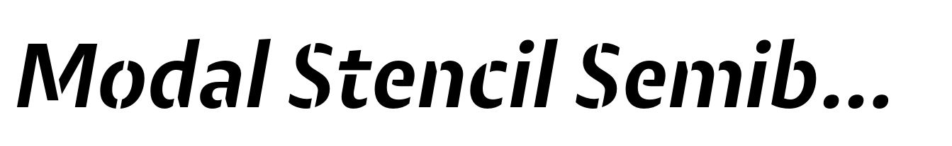 Modal Stencil Semibold Italic